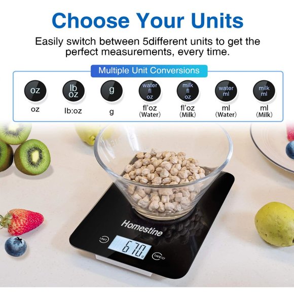 Electronic Food Scale 11lb Digital Kitchen Scale Grams & oz Postal Scale 8x6 - Picture 2 of 7